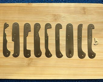 Custom Brass Liners for Victorinox 91mm – Multi-Color SAK Mod Parts – Handmade EDC Knife Upgrade – Fits Spartan, Huntsman, SwissChamp