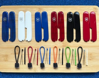 Victorinox 91mm Swiss Army Knife Replacement Scales, Tweezers, Toothpick, Lanyard