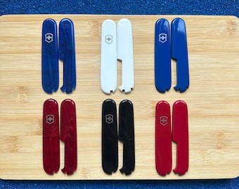 Victorinox 91mm "PLUS" Scales - With Ballpoint Pen Slot - Colorful Replacement Handles for Swiss Army Knife - Fits Huntsman,Spartan,Climber