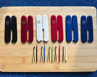 Victorinox 84mm Replacement Scales and Accessories Tweezers & Toothpick - Swiss Army Knife -Handles for Waiter,Recruit,Walker,Sportsman