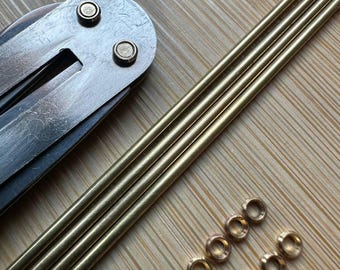 Kit de varillas y casquillos de latón para la personalización de cuchillos Victorinox de 58 mm.