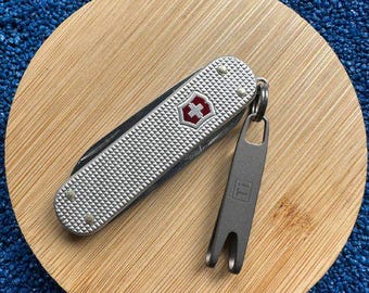 Clip de bolsillo para navaja suiza Victorinox de 58 mm y 91 mm, clip de suspensión de titanio y acero inoxidable para llavero, accesorios para multiherramienta EDC.
