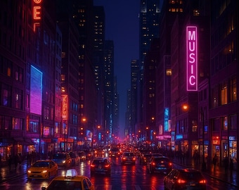 Cyberpunk City Wall Art
