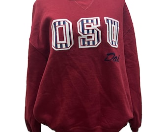Vintage Russel Athletic OSU Dad Sweatshirt XXL 90er Jahre USA Made Ohio Buckeyes Rot