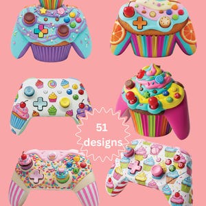 51 Clip Art designs, Cupcake Game Controller PNG Images, Transparent Background (300 dpi)