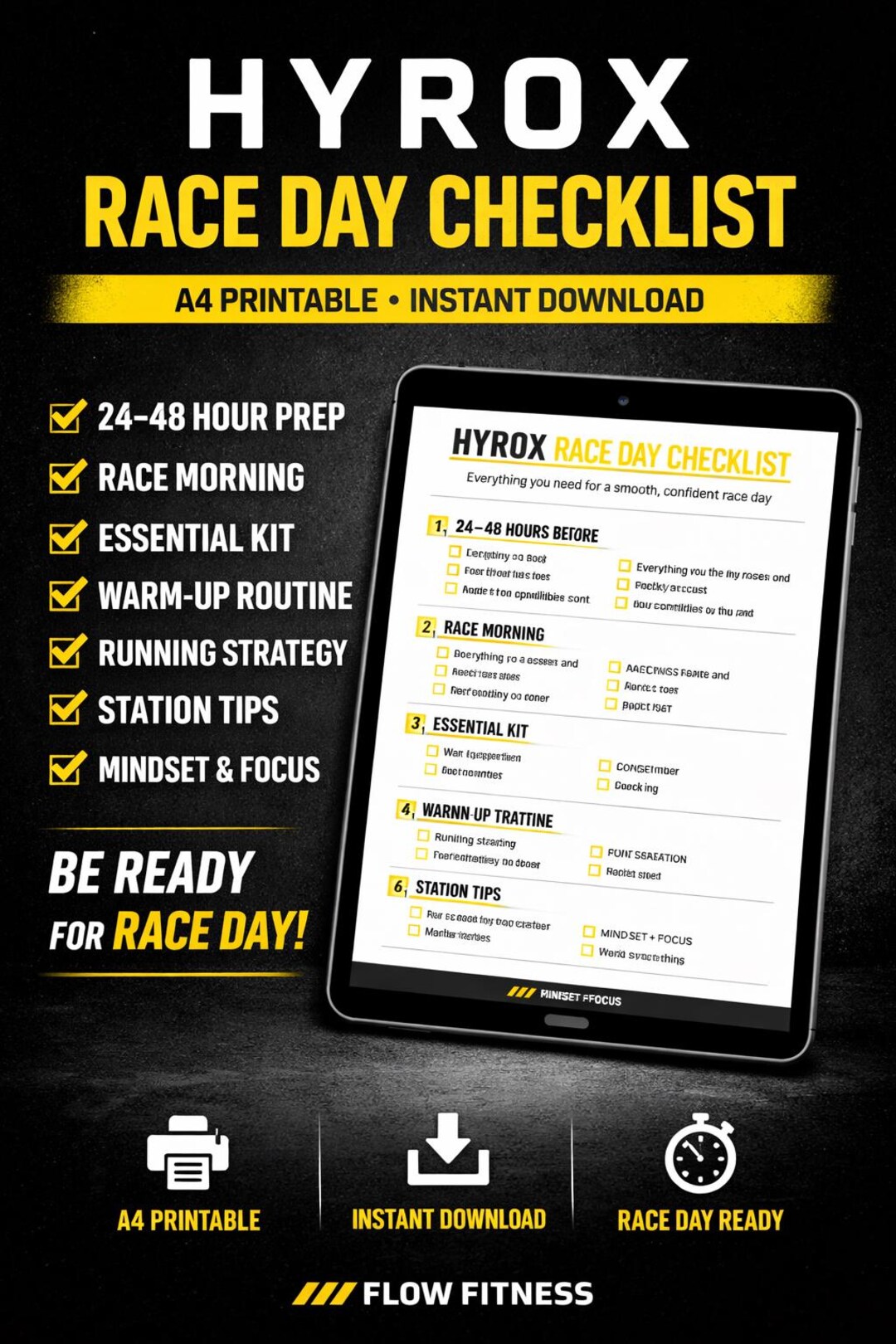 Hyrox Race Day Checklist | Fitness Prep Guide (digital Download) - Etsy ...
