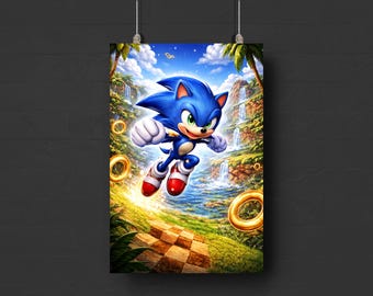 Sonic | Sonic the hedgehog | Sonic png | Sonic Digital download | Sonic poster