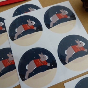 Set of 8 &quot;Little Christmas jumper&quot; Stickers