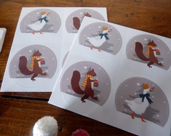 Set of 8 "The three kings" Stickers