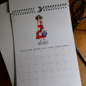2024 calendar. House rabbit Calendar. Perfect Christmas ou Birthday Gift idea for rabbit lovers 2024 Illustrated A4 Wall Calendar. image 6