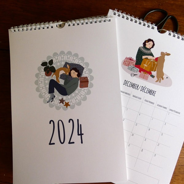 2024 Rabbit Calendar Etsy