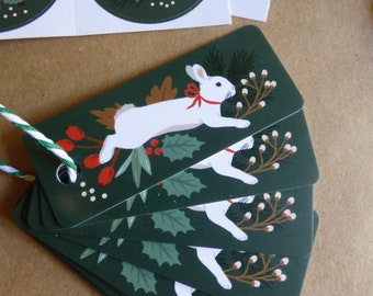 Set of 8 "Woodland" Christmas Gift Tags