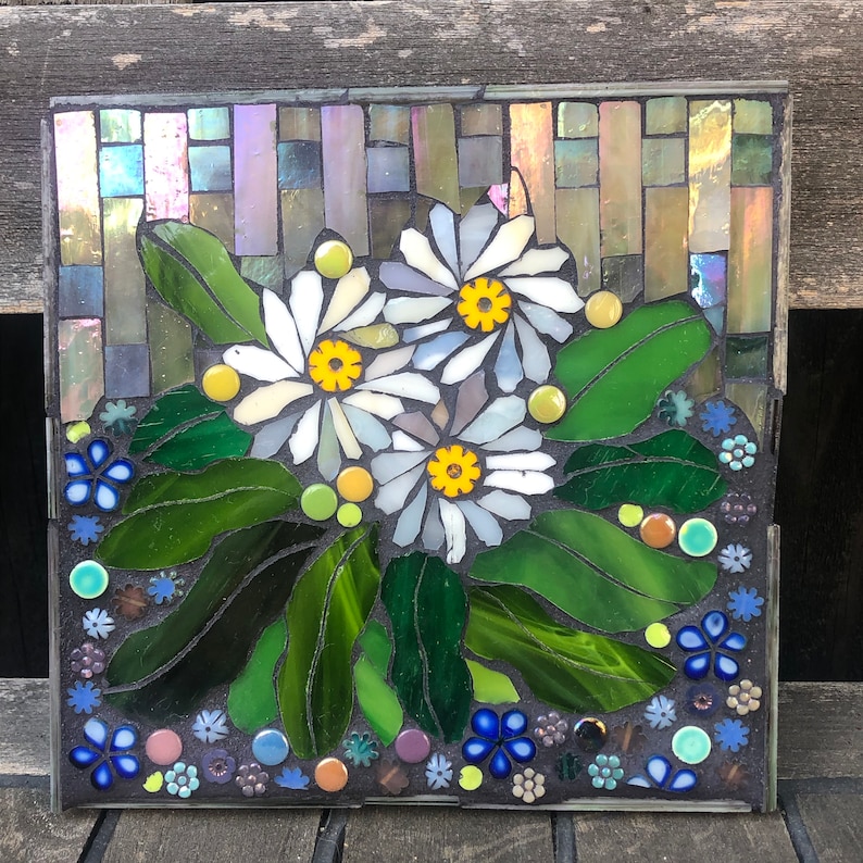 Daisies Glass Mosaic