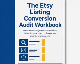 Etsy optimization listing ebook - The Etsy Listing Conversion Audit Workbook for boosting product listings and sales
