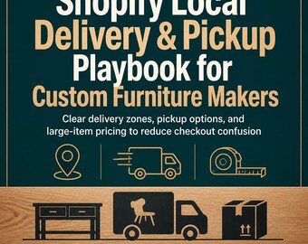 Shopify local delivery setup playbook for custom furniture makers - pickup, zones, large-item pricing, checkout clarity