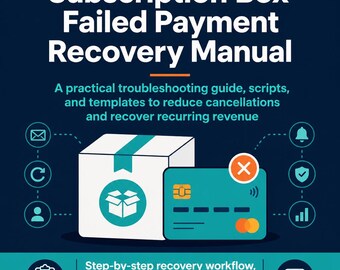 subscription box failed payment workflow manual, dunning process template and billing checklist for subscription brands