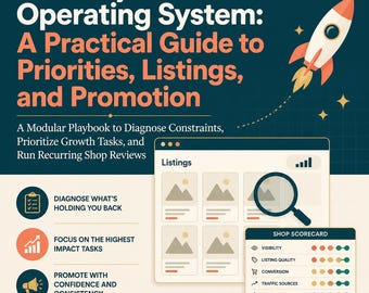 Comprehensive Etsy Growth Guide: Practical Operating System for Prioritizing Listings, Pricing, SEO, Promotion, Ops