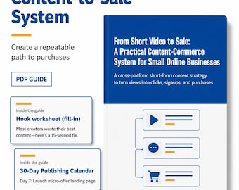Short-form Content Strategy for Ecommerce Ebook: From Short Video to Sale, Content-Commerce System for Creators