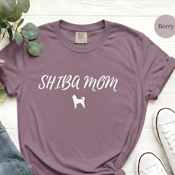 Personalized Shiba Mom T-Shirt | Custom Dog Mom Gift | Garment-Dyed Cotton Tee | Custom Dog Lover T-Shirt | Mother's Day Shiba Owner Tee