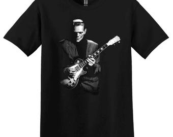 The Monster Playing Electric Guitar  Frankenstein Horror T-Shirt