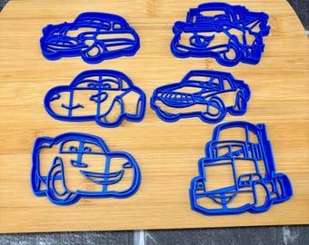 Cars Cookie Cutter set | Set of 6 | 3D Printed Baking Set | Baking Gift