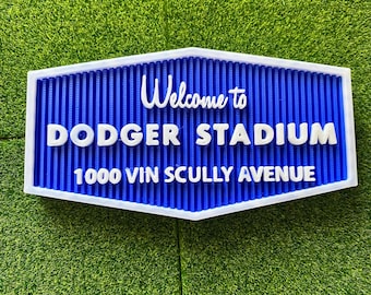 Welcome to Dodger Stadium Sign Replica Los Angeles Baseball Fan Gift, Magnet, Sports Room
