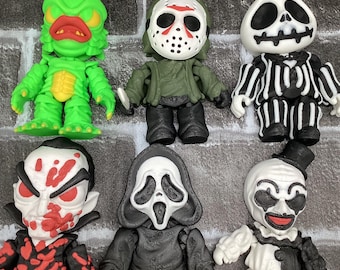 3D Printed slashers Flexi Figure | Horror Movie Inspired Articulated Collectible | Spooky Shelf Decor Gift
