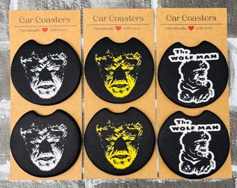 The Wolfman Classic Horror Car Coasters