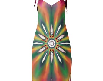 Rasta Spaghetti Strap Dress