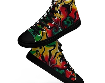 Men’s High Top Canvas Rasta Shoes