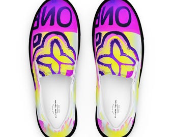 Women’s slip-on canvas shoes Butterfly Art Girly Girl
