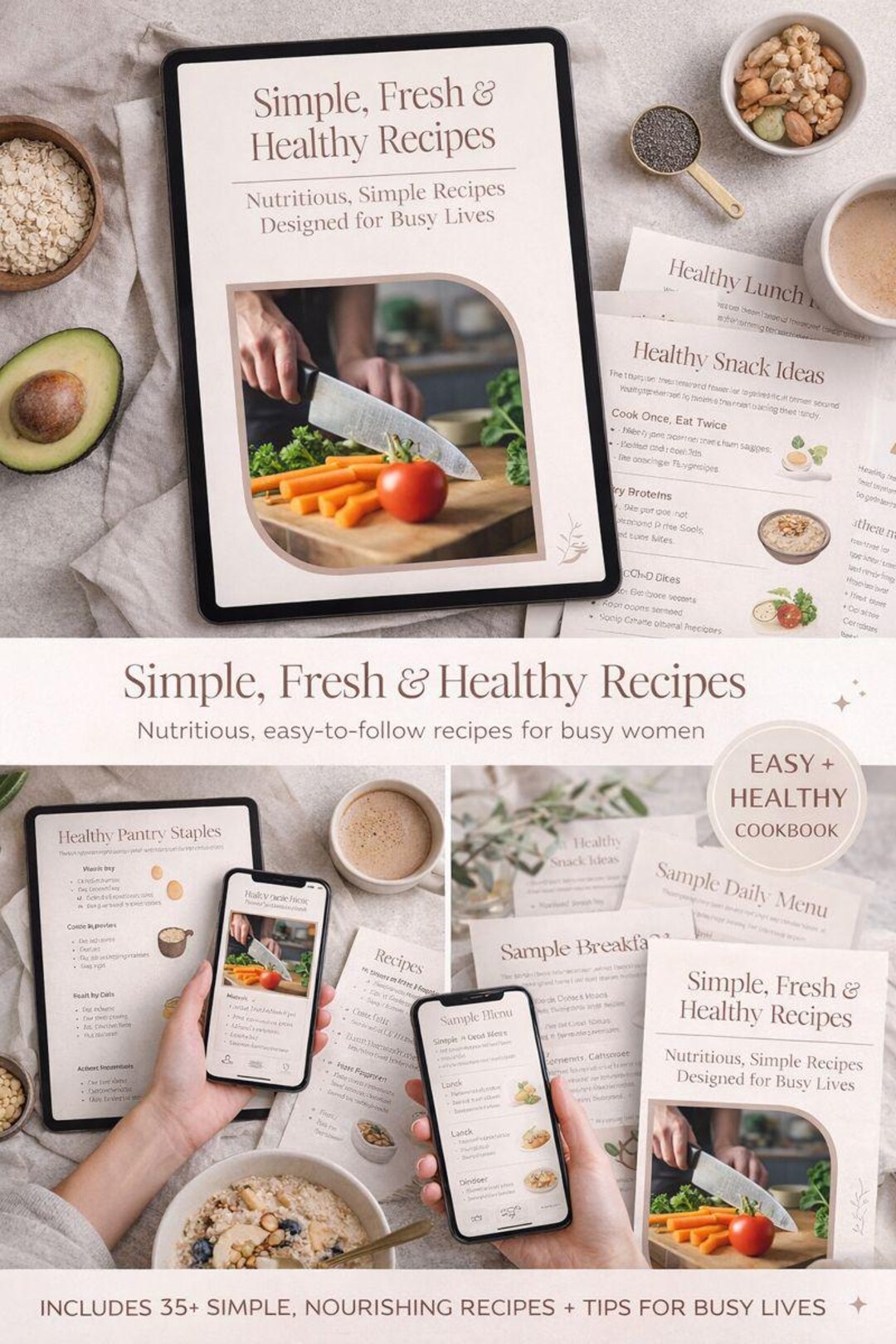 Quick Guid Layout Ideas.pdf Healthy Recipes Ebook|simple Meal Ideas for Busy Women |35+ Easy Meals ...