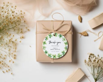 St.Patricks Gift Tag Template, Shamrock Favor Tags, Clover Gift Tag, Irish Favor Tag, Irish Shower Decor, Clover Thank You Stickers
