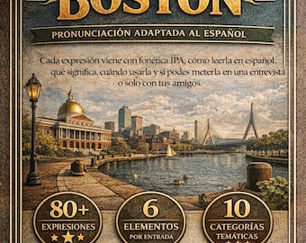 Boston Slang for Spanish Speakers | Real Boston English, Boston Accent and Idioms | PDF Guide with 80+ Expressions