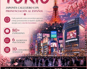 Tokyo Slang for Spanish Speakers | Real Street Japanese, Shibuya, Shinjuku, Anime, and Ramen | PDF Guide 80+