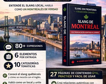 Montreal Slang for Spanish Speakers | Real, Joual, and Franglais Quebec French | PDF Guide with 80+ Expressions