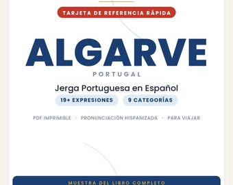 Algarve Slang in Spanish | Portuguese Slang in Printable PDF | Real Phrases for Traveling to the Algarve | Full Book Preview
