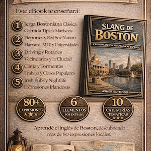 Slang di Boston per ispanofoni | Inglese autentico di Boston, accento di Boston e modi di dire | Guida in PDF con oltre 80 espressioni immagine 9
