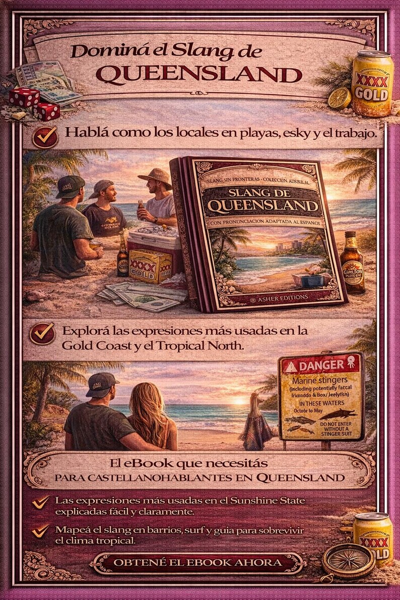 Queensland Slang for Spanish Speakers | Real Australian English, Gold Coast and Working Holiday | PDF Guide with 80+ Expressions image 3
