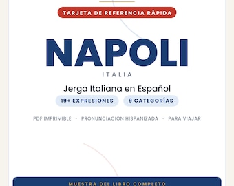 Neapolitan Slang in Spanish | Italian Slang in Printable PDF | Real Phrases for Traveling to Naples | Preview of the Neapolitan Slang Book