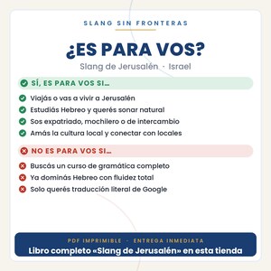 Jerusalem Slang in Spanish | Printable PDF Slang | Real Phrases for Traveling to Jerusalem | Preview of the Jerusalem Slang Book image 2