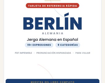 Berlin Slang in Spanish | German Slang in Printable PDF | Real Phrases for Traveling to Berlin | Preview of the Berlin Slang Book