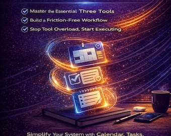 3-Tool Planning Stack – A Minimalist Productivity System Using Calendar, Tasks & Notes (Digital eBook)