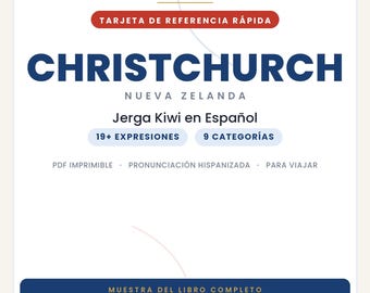 Christchurch Slang in Spanish | Kiwi Slang in Printable PDF | Real Phrases for Traveling to Christchurch | Full Book Preview