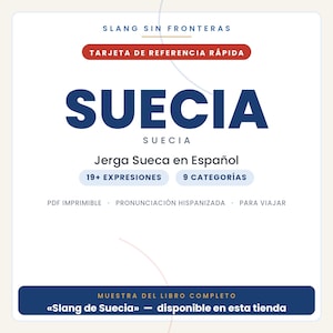 Swedish Slang in Spanish | Swedish Slang in Printable PDF | Real Phrases for Traveling to Sweden | Preview of the Swedish Slang Book image 1