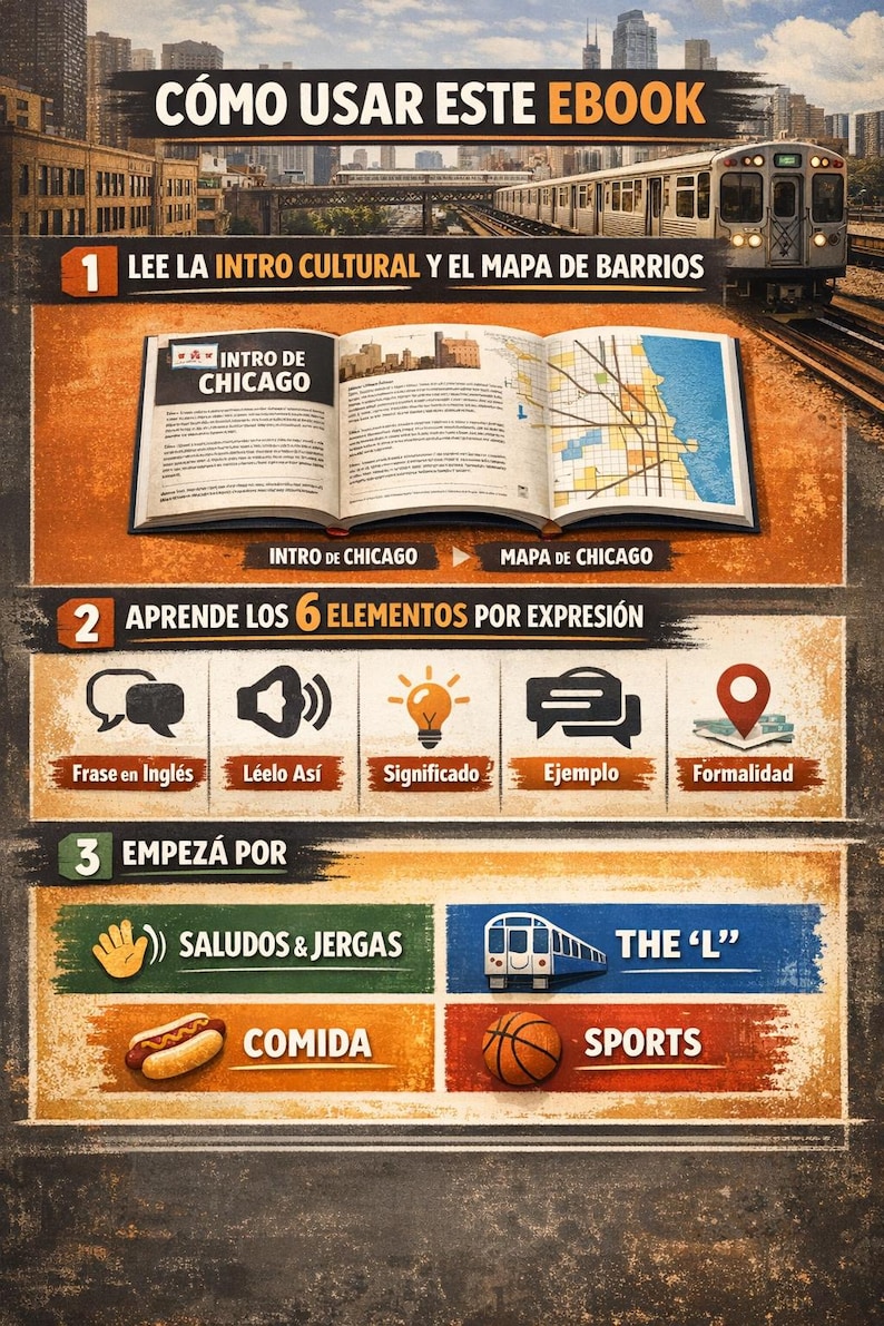 Argot de Chicago pour les hispanophones | Anglais authentique de Chicago, argot et expressions idiomatiques locales | Guide PDF avec plus de 80 expressions image 5