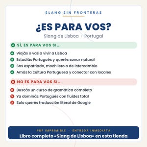 Portuguese Phrases for Traveling to Lisbon | Printable PDF in Spanish | Survival Guide | Lisbon Slang Book Preview image 2