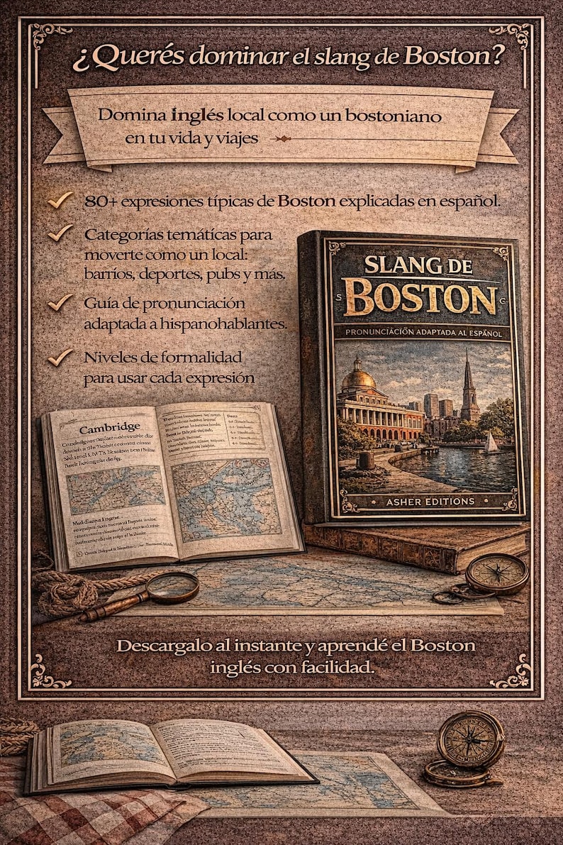 Slang di Boston per ispanofoni | Inglese autentico di Boston, accento di Boston e modi di dire | Guida in PDF con oltre 80 espressioni immagine 3