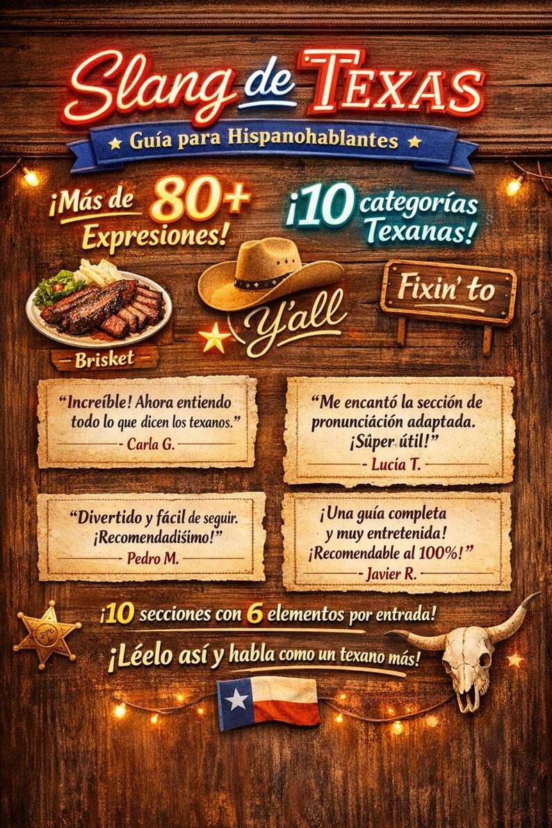 Texas Slang for Spanish Speakers | Real Texas English, Spanglish, and Southern Slang | PDF Guide with 80+ Expressions image 2