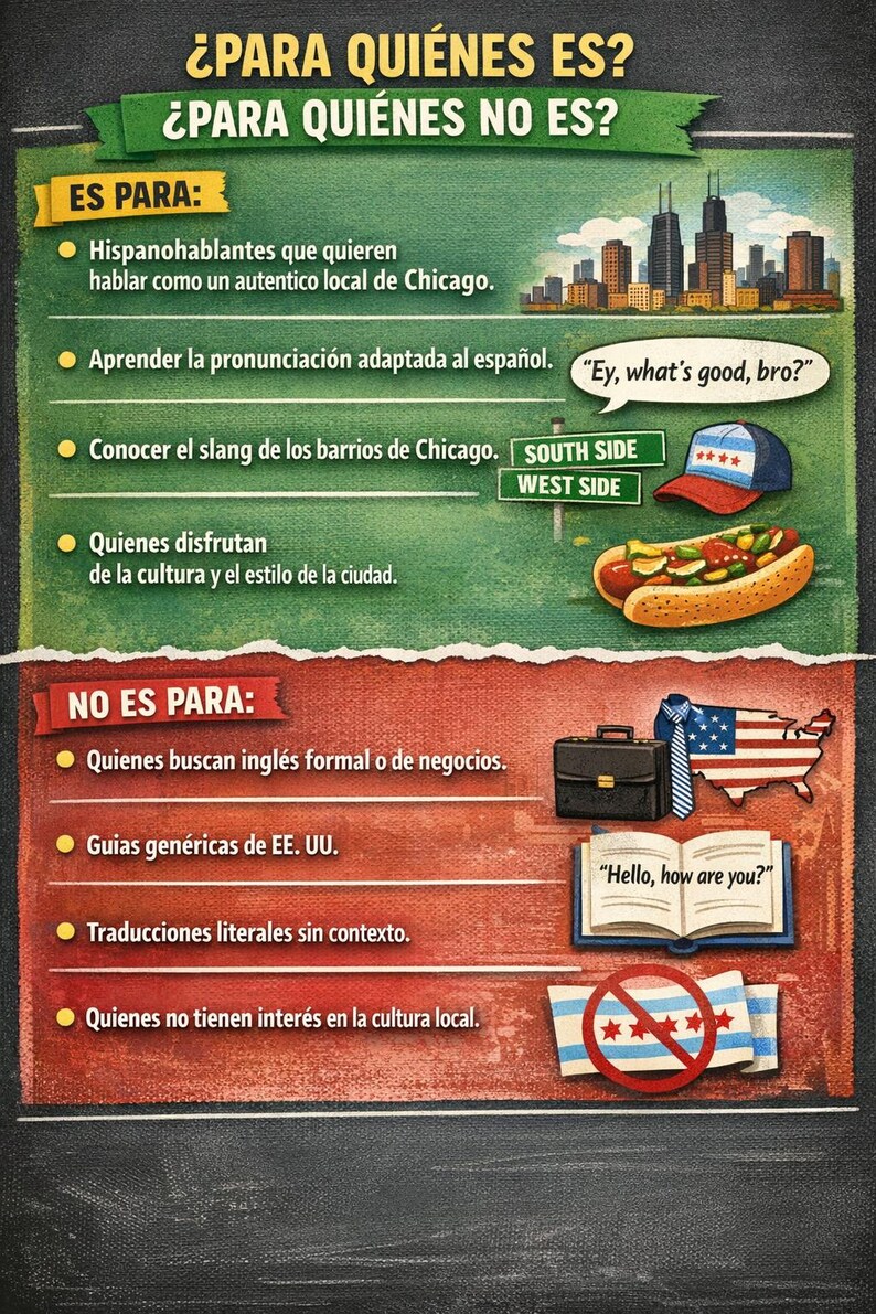 Argot de Chicago pour les hispanophones | Anglais authentique de Chicago, argot et expressions idiomatiques locales | Guide PDF avec plus de 80 expressions image 7